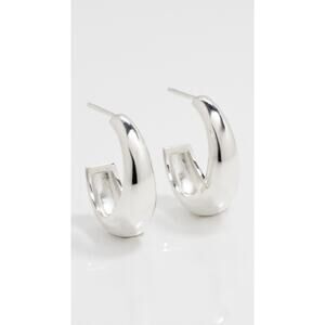 Zoe Chicco Medium Aura Hoop Earrings Sterling Silver - One Size
